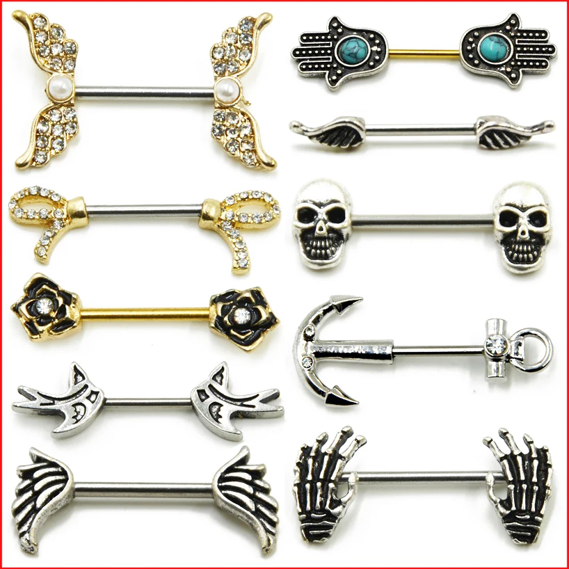 

Sexy Nipple Rings Jewelry Nipplerings Piercing Women Sexy Surgical Steel 14G