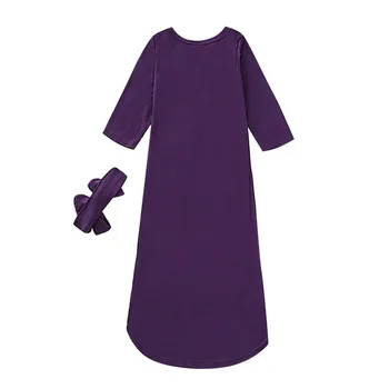 

Cotton Autumn Baby Long Sleeve Rompers Cotton Button Design Sleepwear Outfits+Headband Newborn Sleeping Bag Set 2019