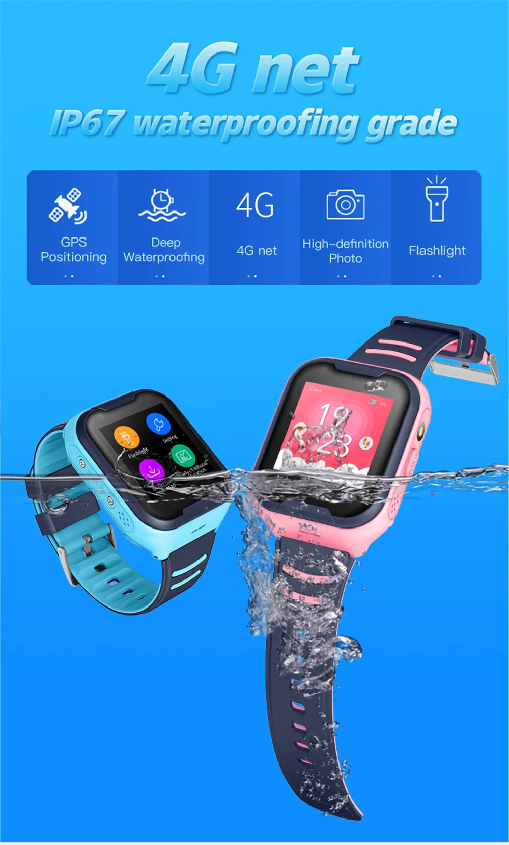 Robotsky A36E smart kids watch 4G IP67 waterproof Wifi GPS SOS Smart Watch Alarm Clock Camera Baby Watch VS Q50 Q90