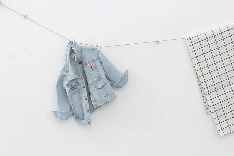 baby girls denim jackets coats spring autumn kids jeans coat children outerwear infant girl cartoon rabbit outerwear coats (6)