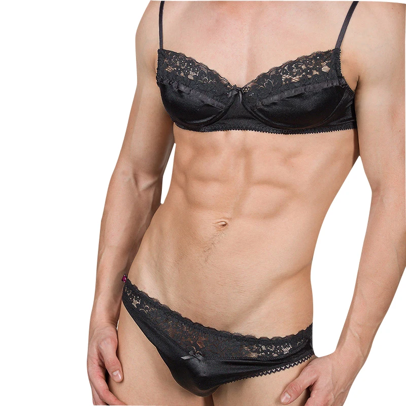 Men's Sexy Underwear Pseudo-nature Bra Sexy Underwear Set Garter Disguise Men's Briefs Jockstrap,mens underwear