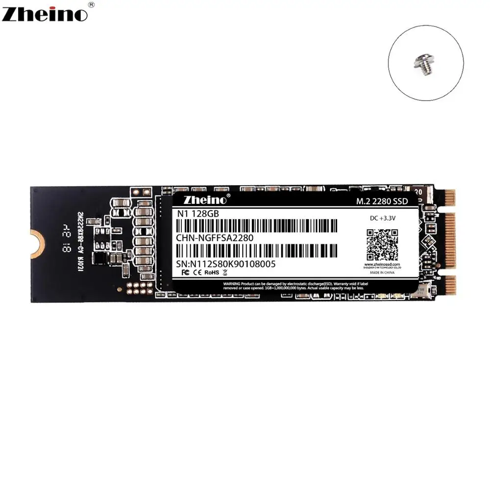 Zheino M.2 SSD 128 ГБ 256 ГБ 512 ГБ SATA NGFF 2280 Internal Solid State Drive жесткий диск SSD для портативных ПК Desktop