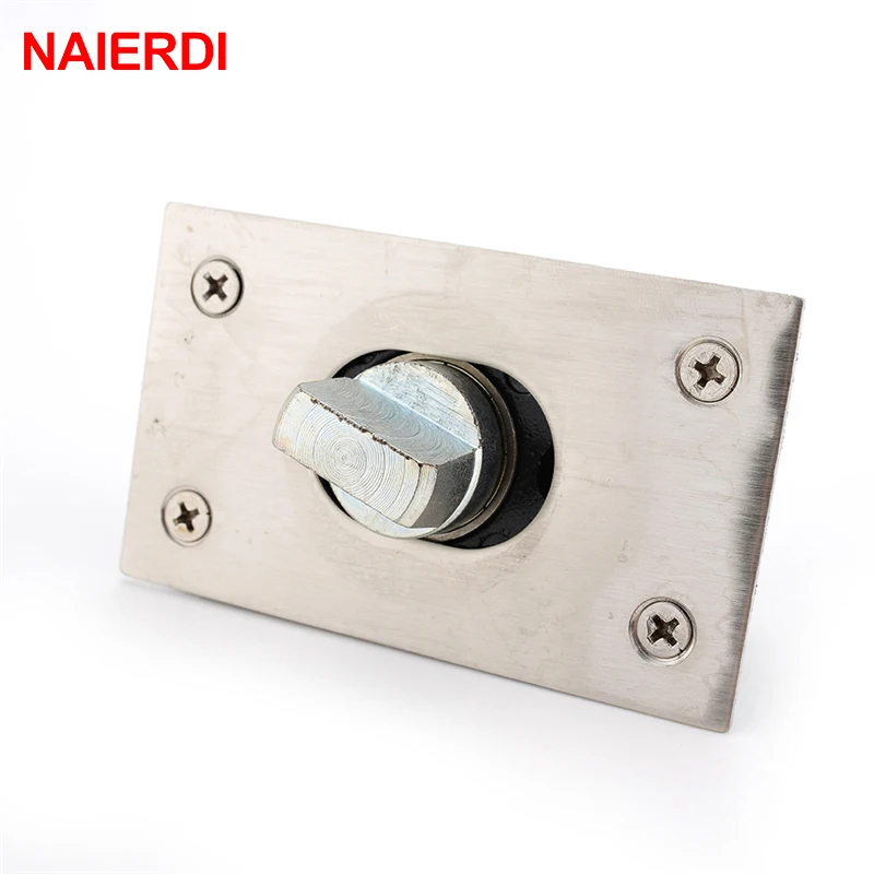 NAIERDI 360 Degree Revolving Door Hinge 90 Degrees Positioning Hidden Floor Pivot Hinges For Furniture Hardware