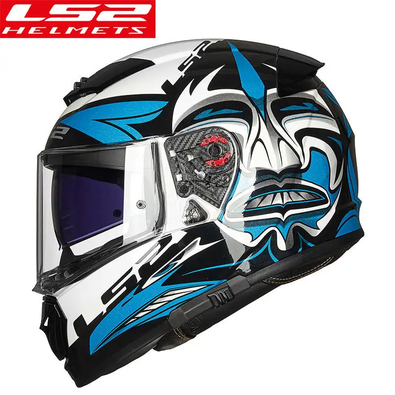 LS2 FF390 Полнолицевой мотоциклетный шлем анти-туман Солнцезащитный козырек щит Pinlock moto rbike шлем гоночный шлем точка одобрить мото шлемы - Цвет: 6