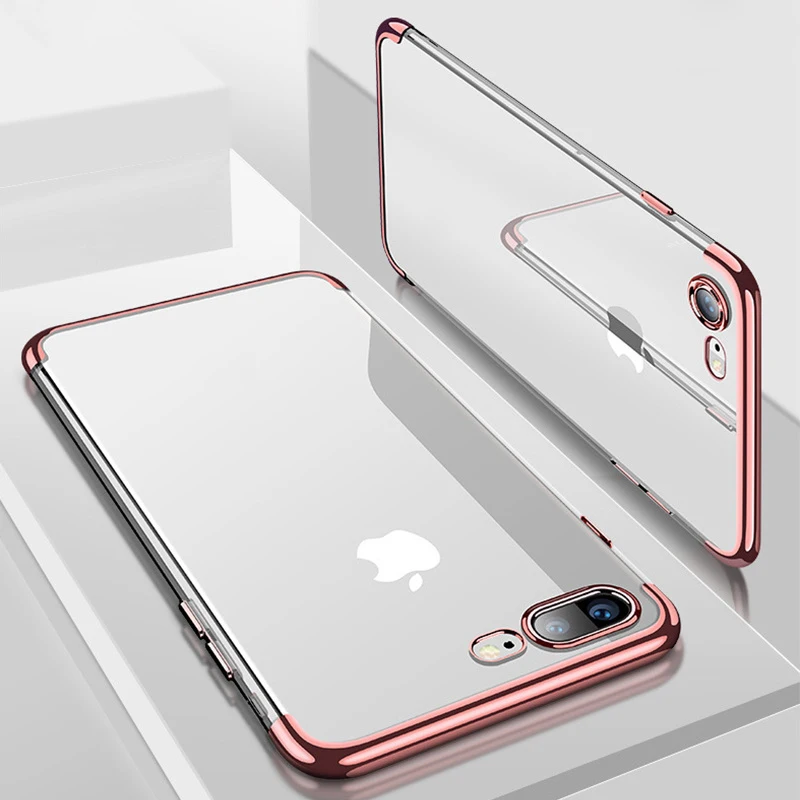

for iphone X S MAX xr case Silicon Soft TPU Electroplate Transparent Phone Cover Coque for apple iphone 6s 7 8 plus cases Funda