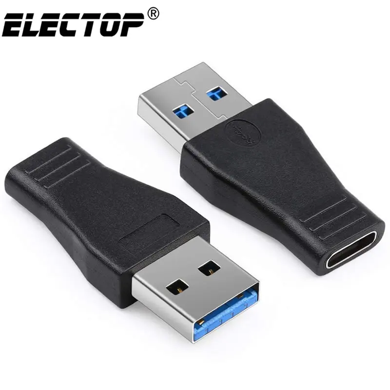 Electop 2 шт USB 3,1 type C адаптер USB 3,0 папа-USB-C Женский адаптер конвертер для Macbook huawei P9 Xiaomi 4C Nexus 5X6 P