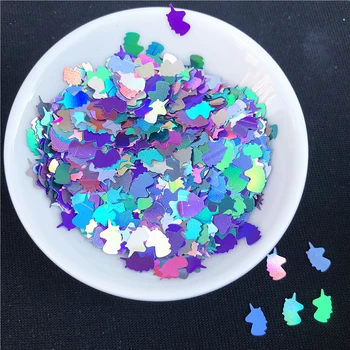 

10g/Pack Ultrathin 5*8mm Mixed Colors Unicorn Shape Sequins for Nail art manicure PET Paillette Sequin for Wedding Decoration