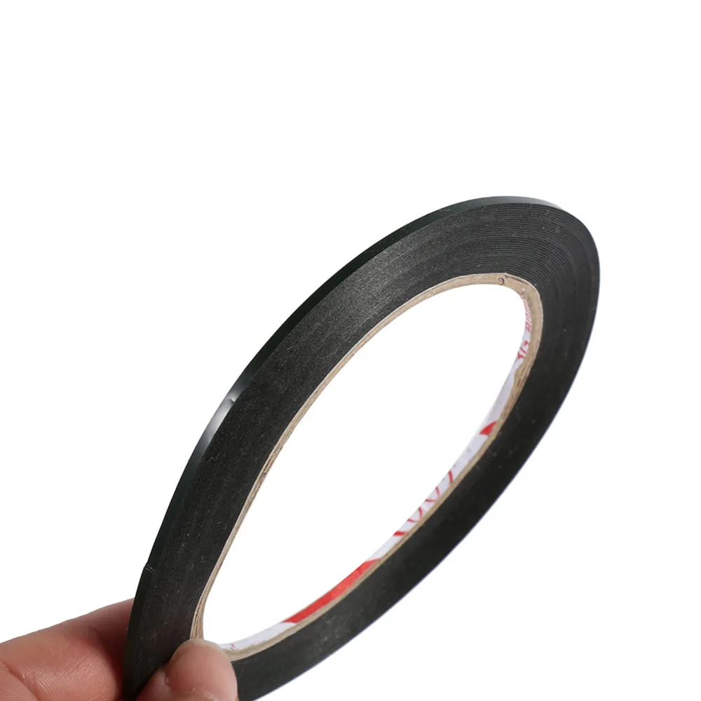 1 Pcs 10M Length 2mm Width Double Sided Foam Tape Black Super Strong