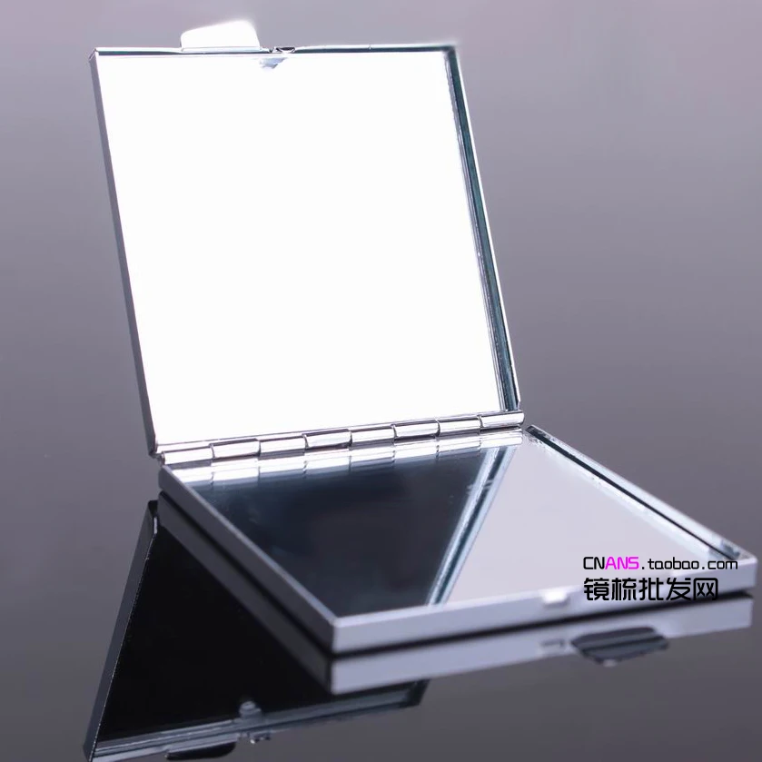 

10 PCS Square Compact mirror DIY Portable Metal cosmetic makeup mirror -free shipping