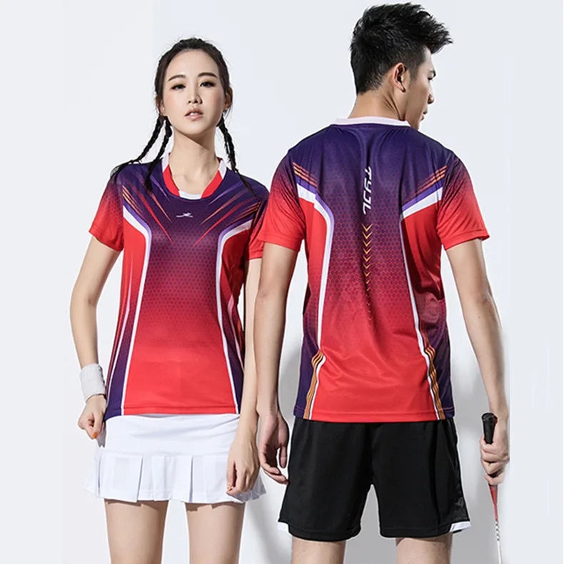 Рубашка для бадминтона, Мужская/Женская спортивная рубашка для бадминтона, футболка для настольного тенниса, теннисные рубашки, спортивная одежда, одежда для бадминтона