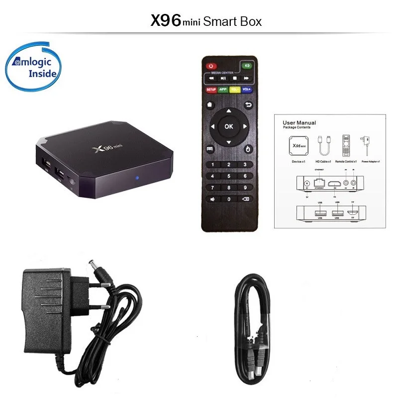 OYEITIMES X96 Мини ТВ бокс Android 7 1 OS Smart tv BOX 2 Гб 16 Amlogic S905W четырехъядерный 4 ГГц WiFi