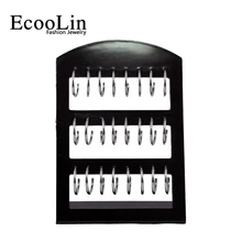 10 комплектов 240 шт круглые металлические модные серьги из нержавеющей стали для женщин и мужчин оптом ювелирные наборы LR289