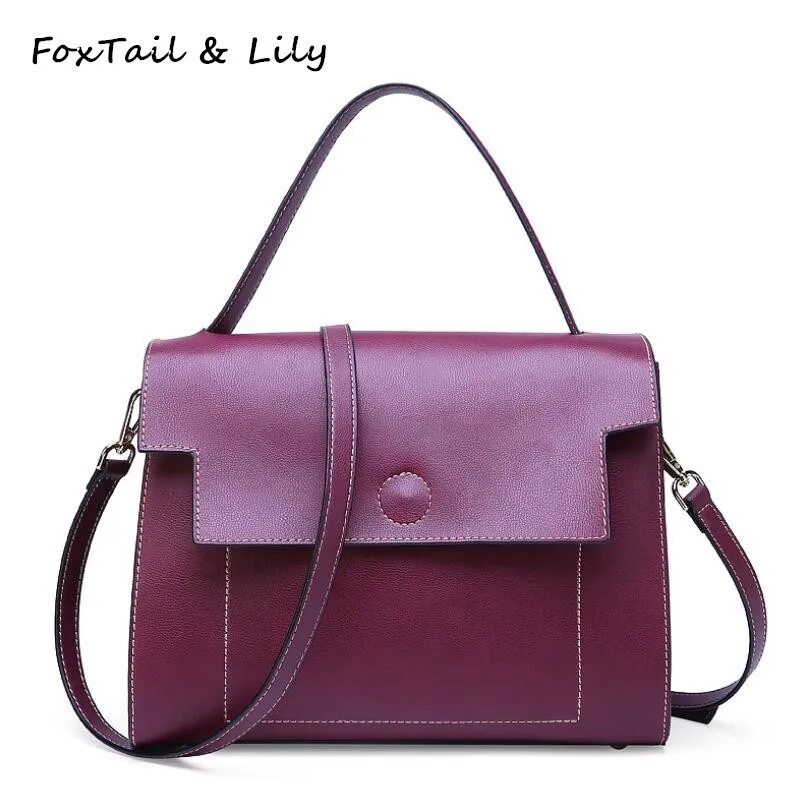 

FoxTail & Lily Women Genuine Leather Bag Hot Handbag Shoulder Messenger Bag Luxury Designer Female Crossbody Bags High Quality
