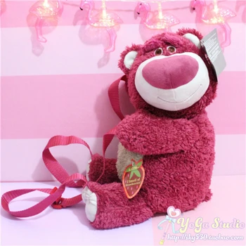 

Cartoon Cute Story Strawberry Bear Plush Backpack Children Teddy Bear Travel Bag School Bag Mobile Phone Bag Girls Birthday Gift