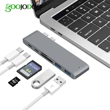 GOOJODOQ концентратор USB Type C для чтения карт USB C концентратор 3,0 адаптер комбинированный с sd-слотом для MacBook Pro USB-C питания