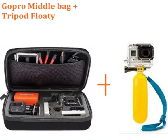 

For Gopro Camera Accessories Tripods Bobber Floating Floaty Grip With Middle Case For GoPro HD Hero3+ Hero3 Hero2 Camera SJ4000