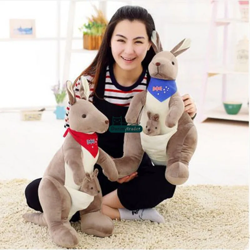 Dorimytrader New 35''  90cm Giant AU Kangaroo Plush Stuffed  Animal Toy, 2 Colors 2 Size And Nice Gift, Free Shipping DY60175 (3)