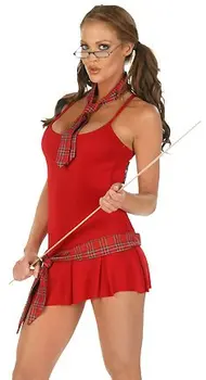 

Women's Sexy Red Teach Halloween Fancy Dress Sexy lingerie party costume 3307