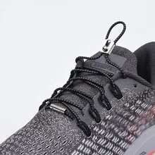 Модные 1 пара эластичные шнурки для обуви с металлической пряжкой быстро ленивые круглые шнурки для обуви унисекс кроссовки шнурки для обуви