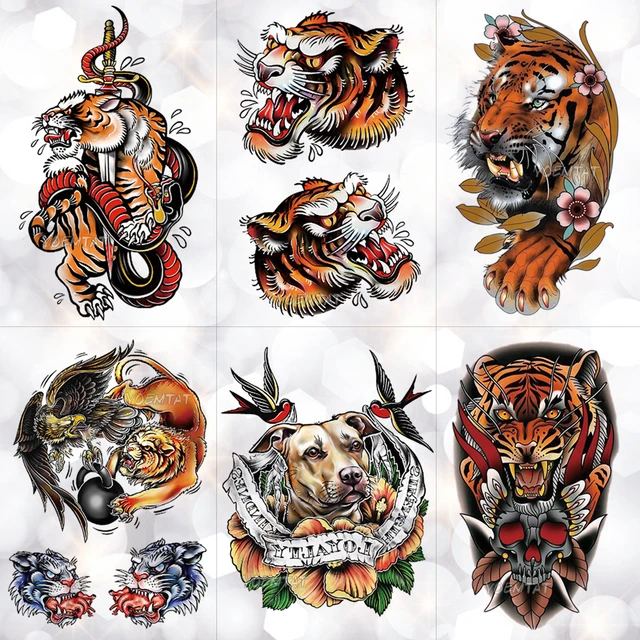 Traditional Tiger Tattoo Design