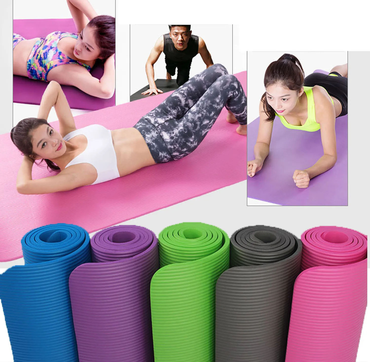 Thicken Yoga Mat 10 mm Durable For Beginners Anti Slip sport mat Fitness Equipments Health Lose