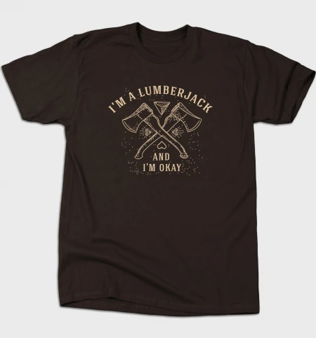 Мужская футболка с принтом хлопковая Футболка Lumberjack Pride круглым вырезом и