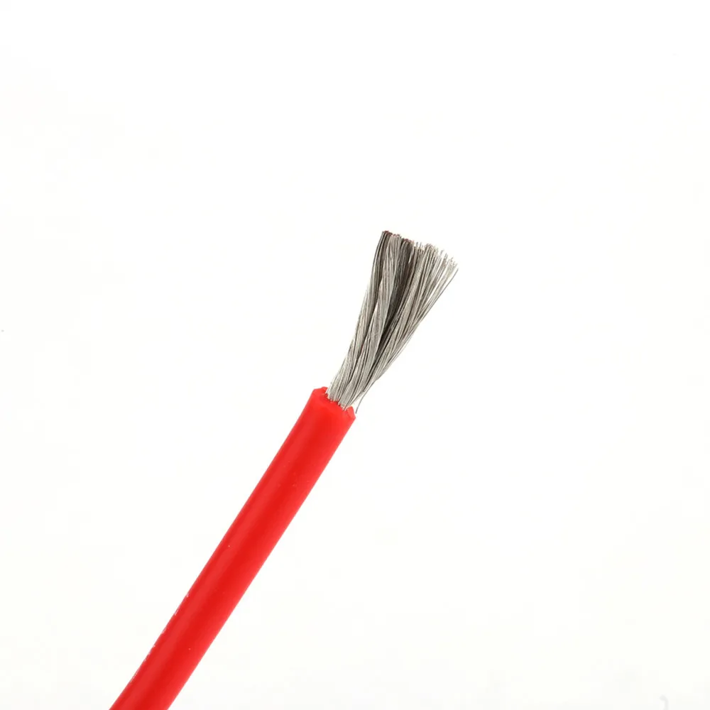 1 метр красный + м черный силиконовый провод 10AWG 12AWG 14AWG 16 AWG 18AWG 20AW 22AWG 24AWG гибкий