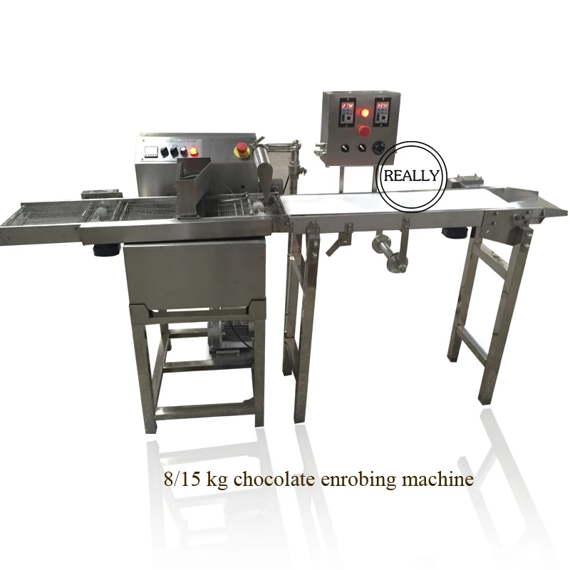 

Free shipping supply the 8 kg chocolate coating machine / chocolate enrobing machine with CE certification (Shipment by sea)