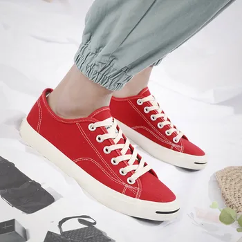 

Spring New Men'S Low-Top Lace-Up Canvas Shoes Youth Korean Version Versatile Trend Hard-Wearing & Anti-Skid Casual Shoes Male