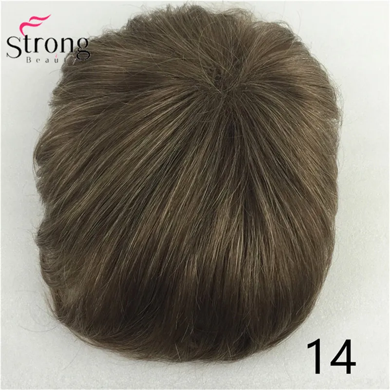 StrongBeauty парик женский Синтетический волос короткий парик наращивание волос кусок цвета выбор - Цвет: #14