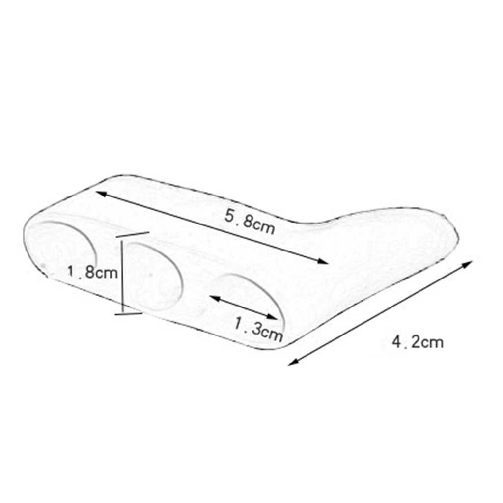 1 Pair Gel Toes Separators Orthotics Stretchers 3 Holes Toe Corrector Separators Straightener Splint Protector Tailor's Bunion
