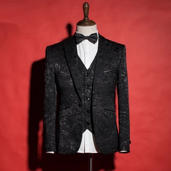 

S-3XL ! Dresses Groom Men's Korean Slim suit jackets Black Business Casual England Cloak Jacket tops