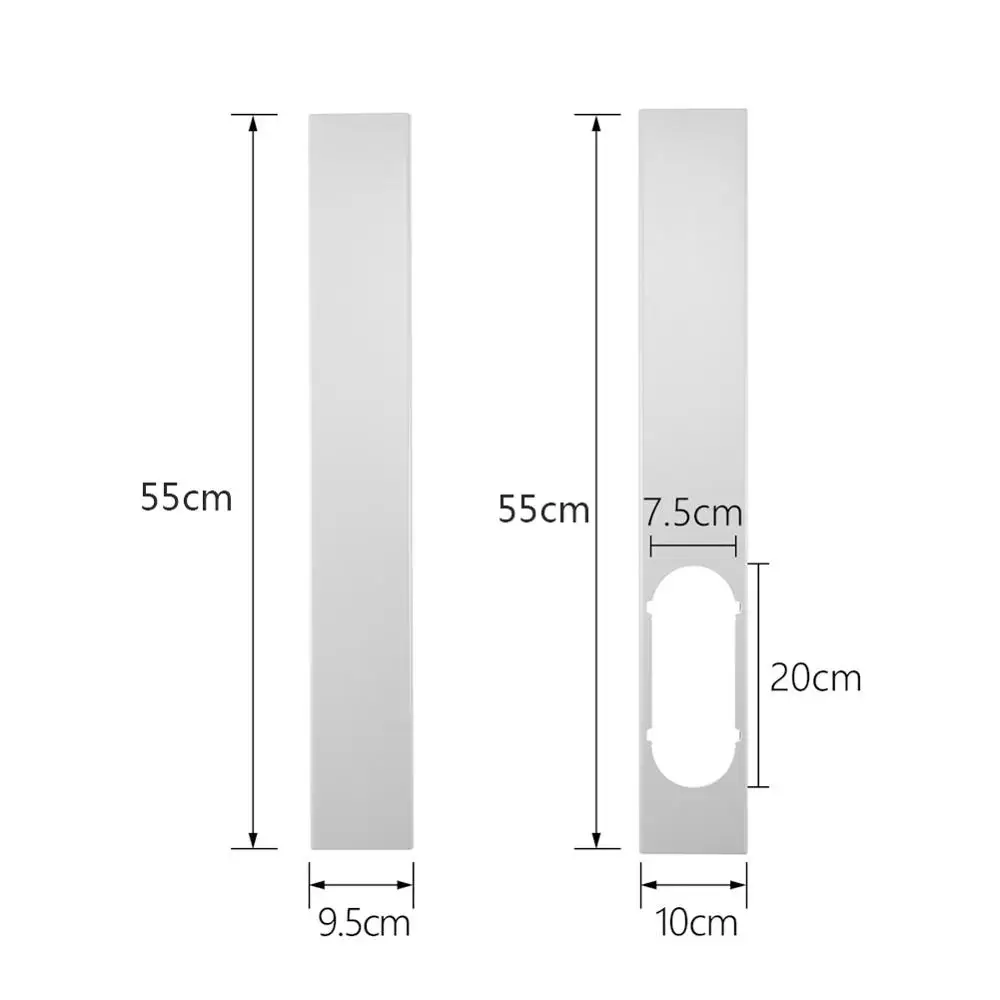 2 шт. регулируемый, для окон скользящая пластина прочный выхлопной шланг телескопическая герметичная трубка разъем комплект для портативного кондиционера