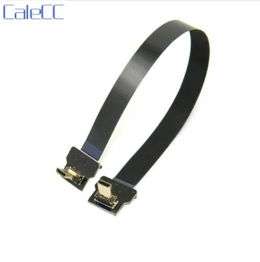 20 см 90 градусов вверх под углом FPV Micro HDMI штекер к FPC плоский кабель для GOPRO