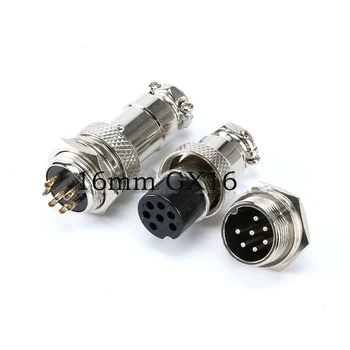 

Free shipping 10pc GX16-7 16mm Socket+Plug Aviation plug interface 7 Core Wire Panel Connector kit 7p GX16-7