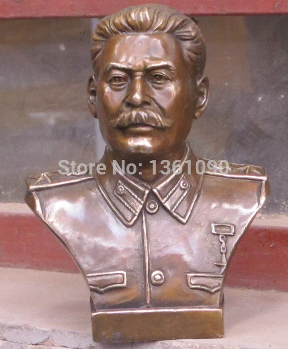 

xd 001266 7"Bronze sculpture Russia Joseph Stalin international communist movement activis