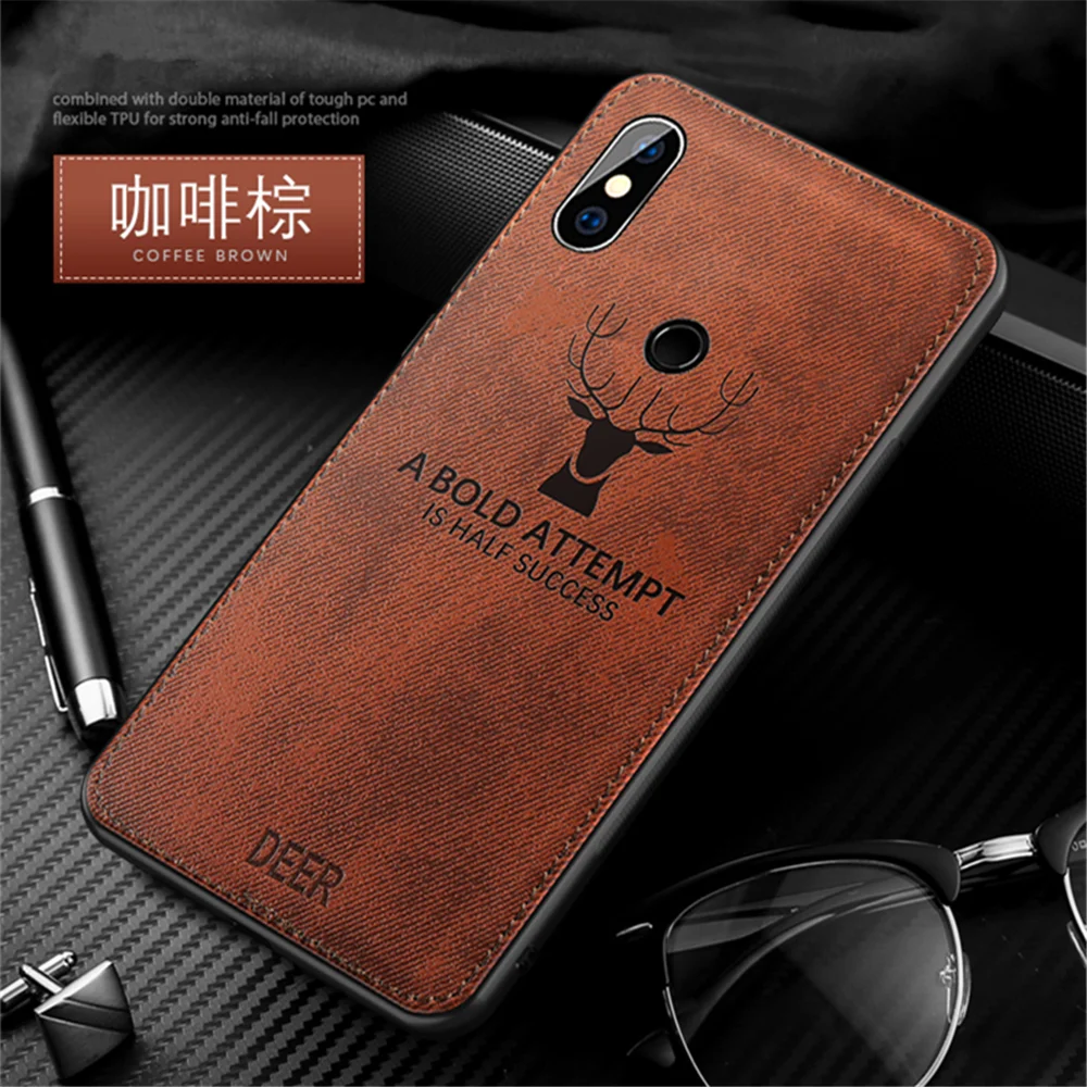 Cloth Frabic Texture Phone Case For Xiaomi Mi 9 9SE 8 A1 A2 Lite 5X 6X Redmi 6A 6 Pro Redmi Note 7 6 5 Pro Soft Edge Cover Shell - Цвет: Коричневый