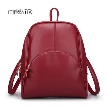 MIWIND Backpack Women 2017 Fashion Leather Bag Women Bag PU Leather Women Backpack Mochila Feminina School Bags for Teenagers