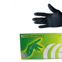 100 шт. Высокое качество татуировки и боди-арт Черный одноразовые тату латексные перчатки Доступные Размеры Аксессуары; татуировки