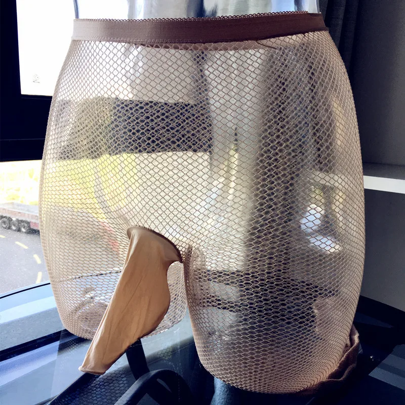 Men's sexy velvet trousers fishnet Pantyhose Penis Sleeve Pouch Male Sleep bottom Sleepwear Sexy Club Party Tights A787