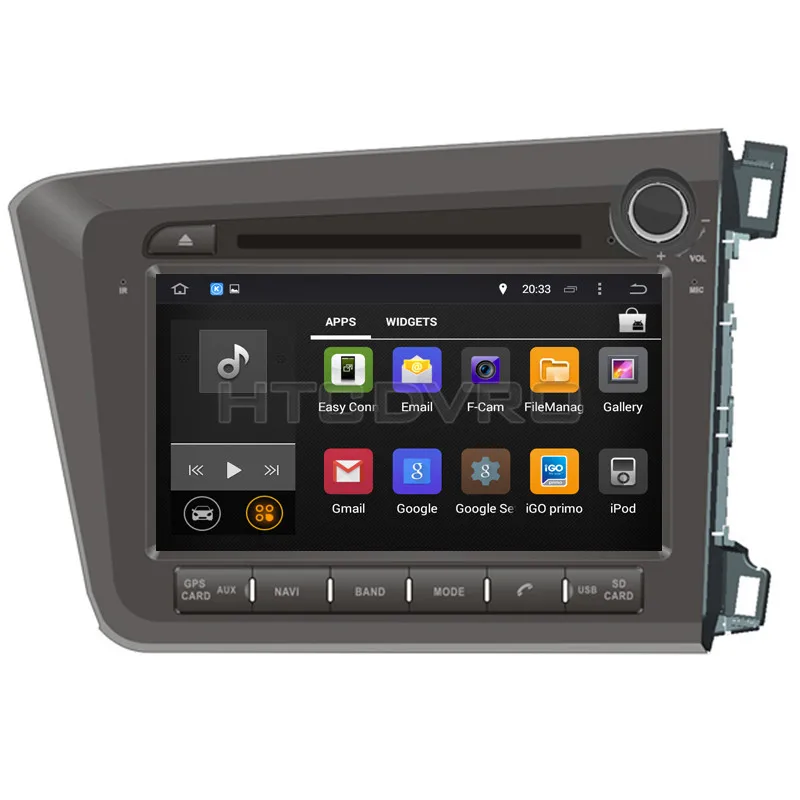 Sale YMODVHT 8inch 4G Octa Core Android 9.0 7.1 Car DVD Player for Honda Civic Right/Left driving 2012- RDS Radio Audio Video Stereo 5