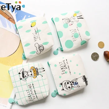 

eTya Cute Cartoon Kids Coin Purse Mini Women Coin Wallet Child Girls Boys Change Pouch Money Bag Female Canvas Holder Purses