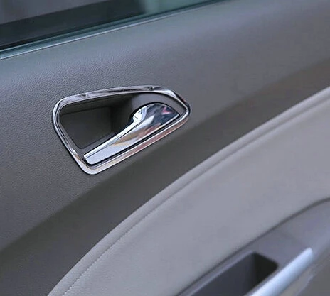  Car Accessories stainless steel 2PCS For Opel VAUXHALL ASTRA J Car interior back doors hand-claspin