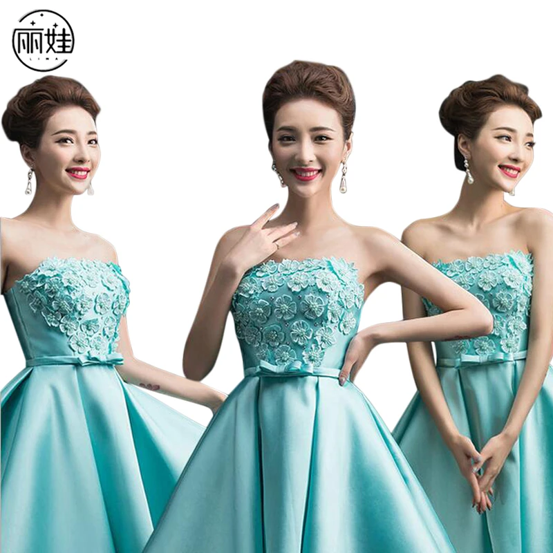 

2016 Fashion Bridesmaid Dresses Summer Evening Vestidos Sexy Slim Strapless Wedding Party Short Dress BV29