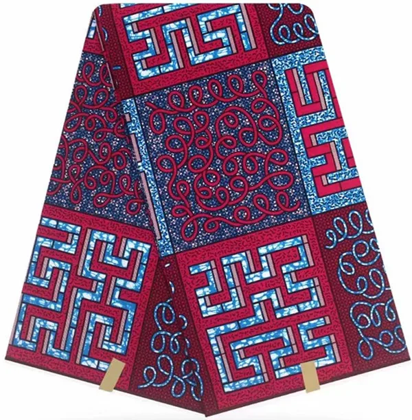Горячая африканская ткань для платья африканская восковая ткань tissus воск Анкара ткани 6 ярдов хлопковая ткань HH-A1