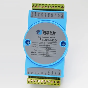 

RS485 to Analog Output Module 4-way/channel AO MODBUS to Voltage and Current Output Daqm4204