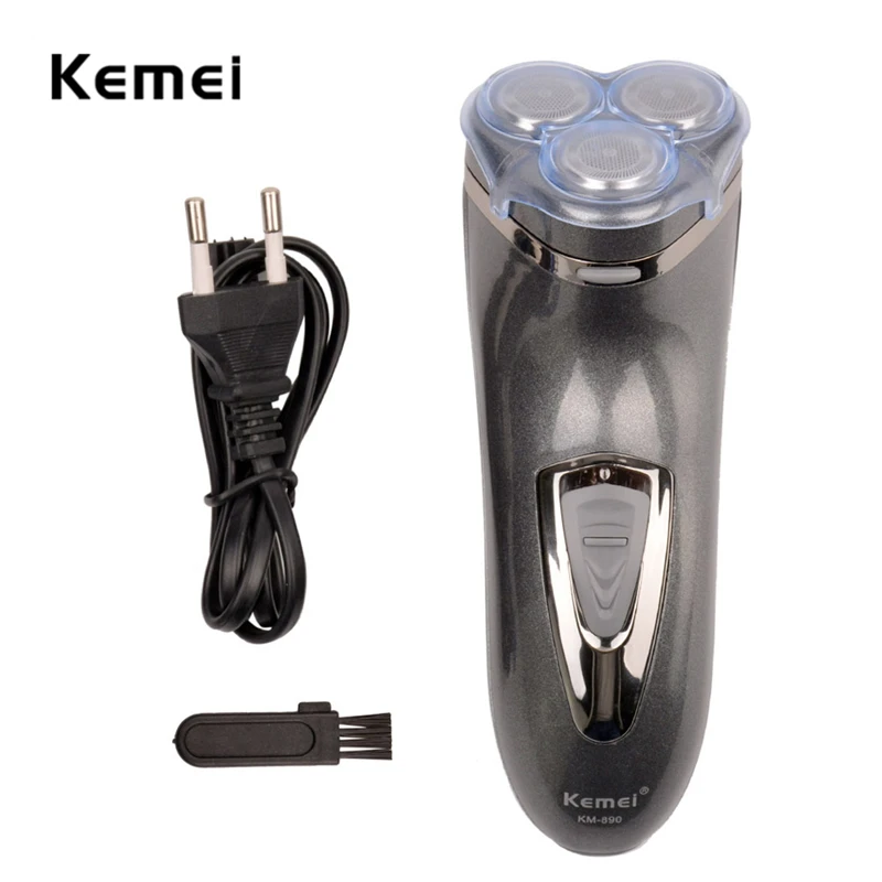 

Kemei 3D Floating Three Blade Rechargeable Electric Shaver Razors Face Care beard trimmer for Men Reflex action system machine