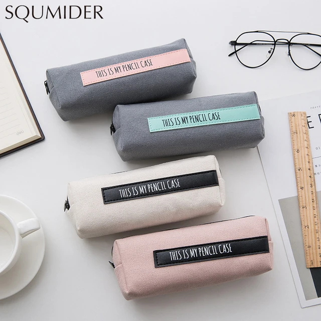 Macaron color silicone pencil case cute stationery box school