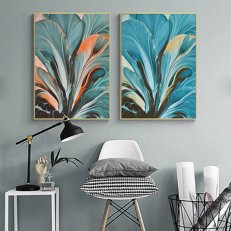 

SURELIFE Modern Green Leaves Tropical Plants Wall Art Prints Canvas Paintings Nordic Pictures Poster Living Room Home Decorative