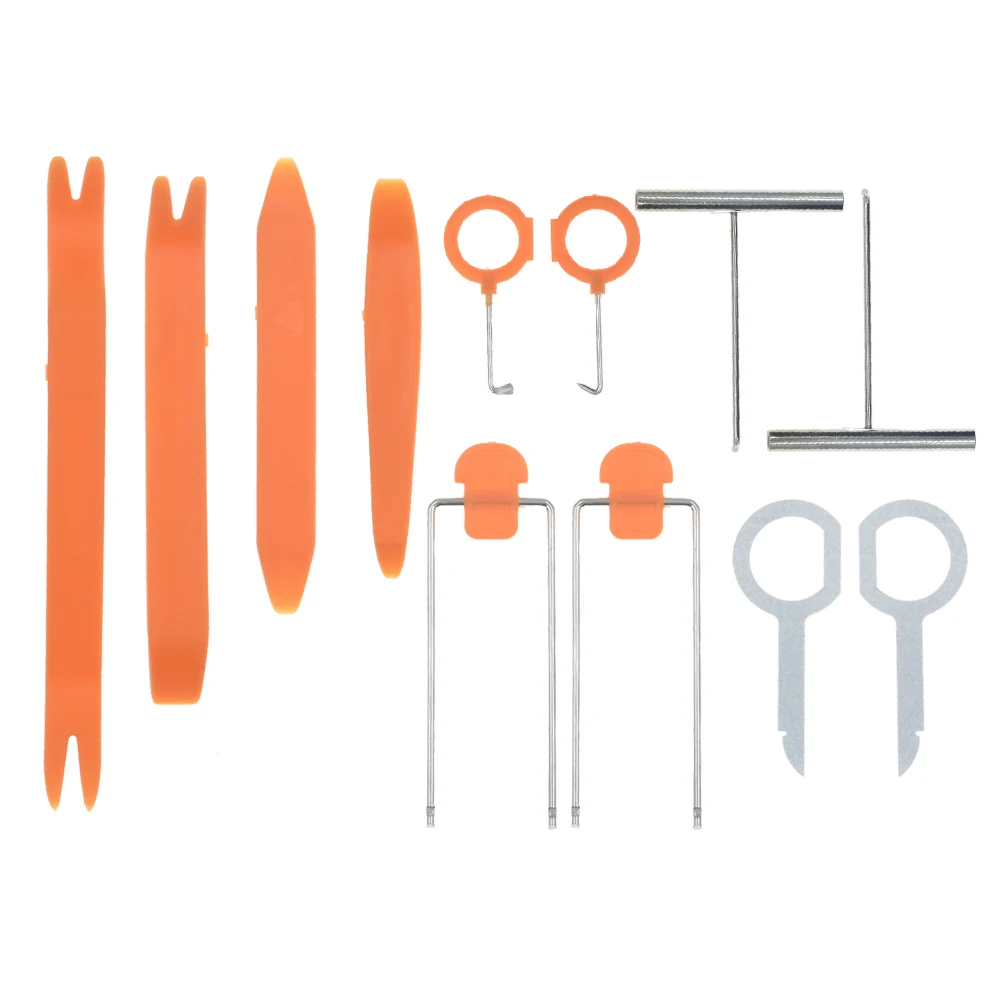 

Universal 12pcs Vehicle Interior Radio Stereo Opening Car Repair Tool Auto Door Panel Fastener Pry Bar Removal Dash Trim Install